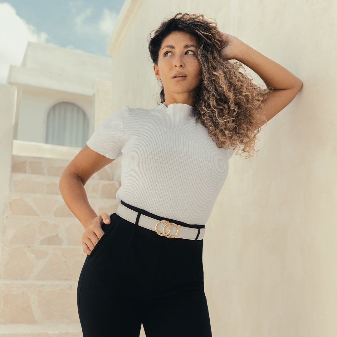 Modern Belt - White (vegan)