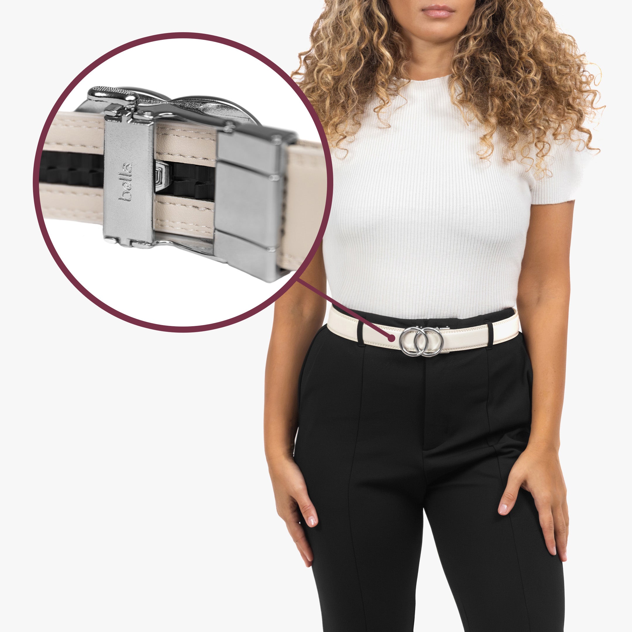 Modern Belt - White (vegan)