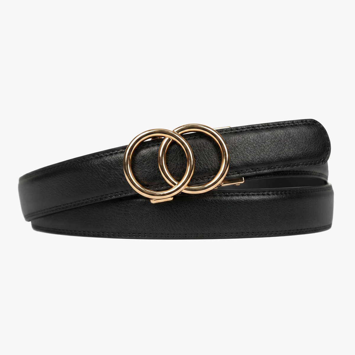 Ladies Belt Stylish Belt For Dress Modern Belt Black Gold Buckle