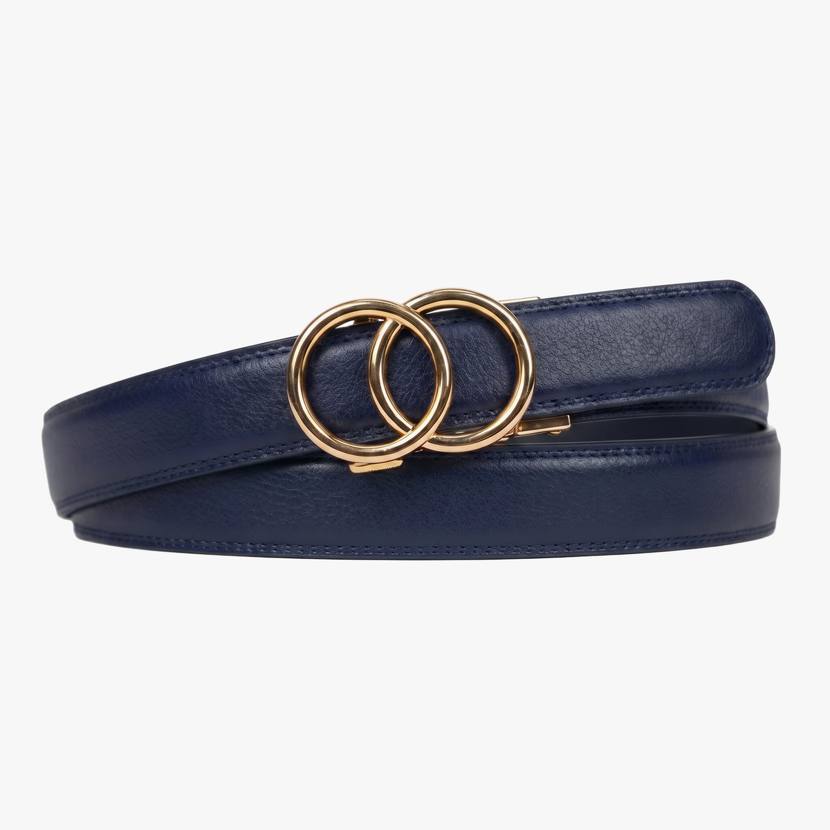 navy blue belts for dresses Ladies Navy Blue Belt For Dress - Genuine Leather 32" / 80 cm