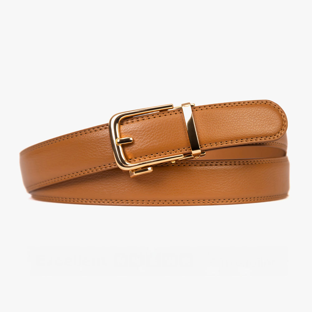 Woven Leather Belt - Cognac main image 1