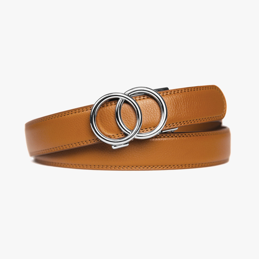 Bella Belt | Silver - Brown