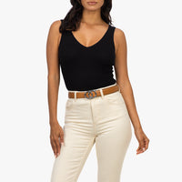 Bella Belt | Silver - Brown