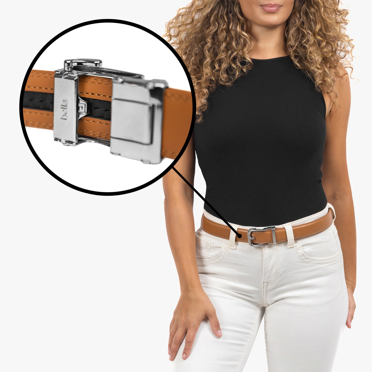 Cognac & Silver Menudo Belt main image 1